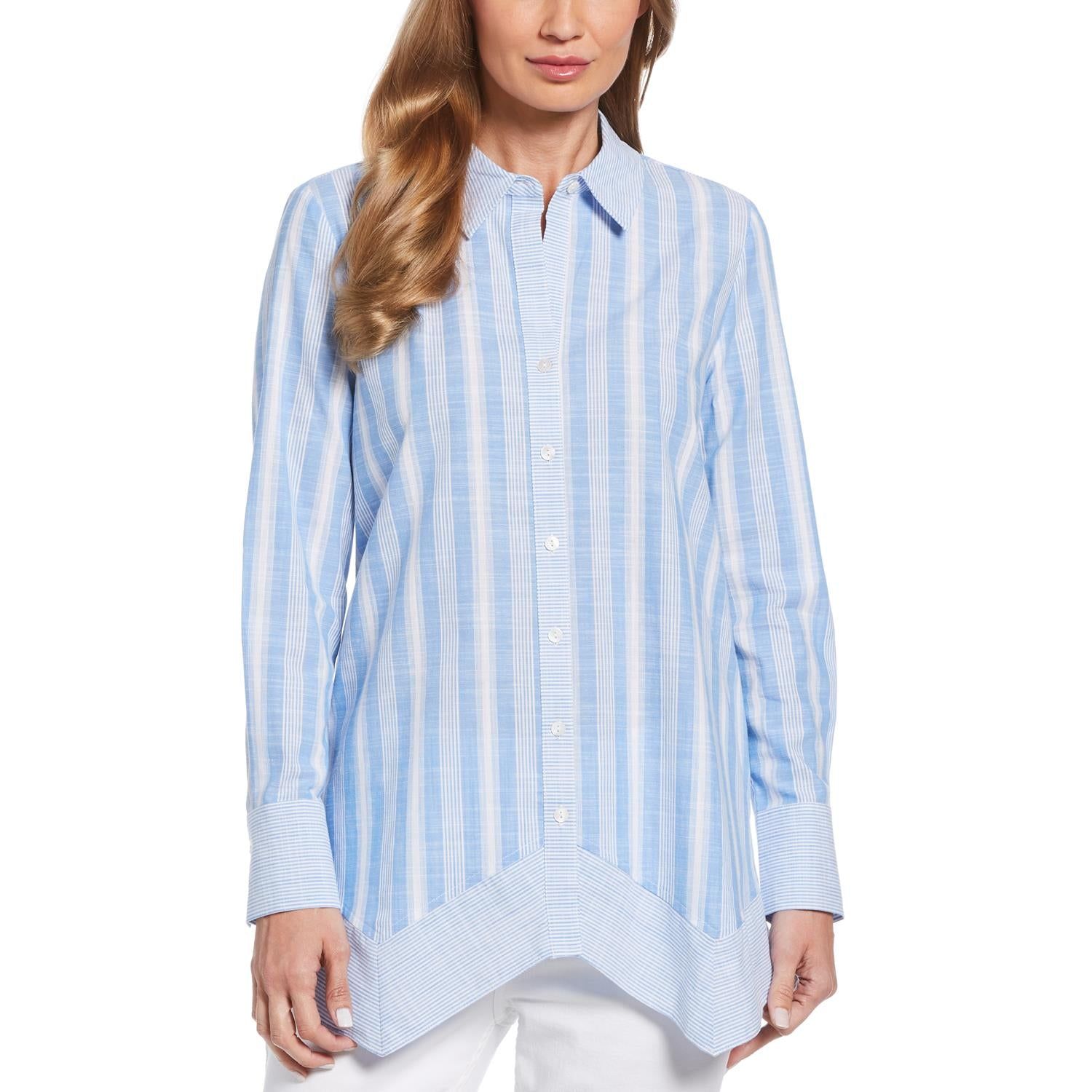 Mixed Stripe Button Down sold by Lord & Taylor product image thumbnail 4