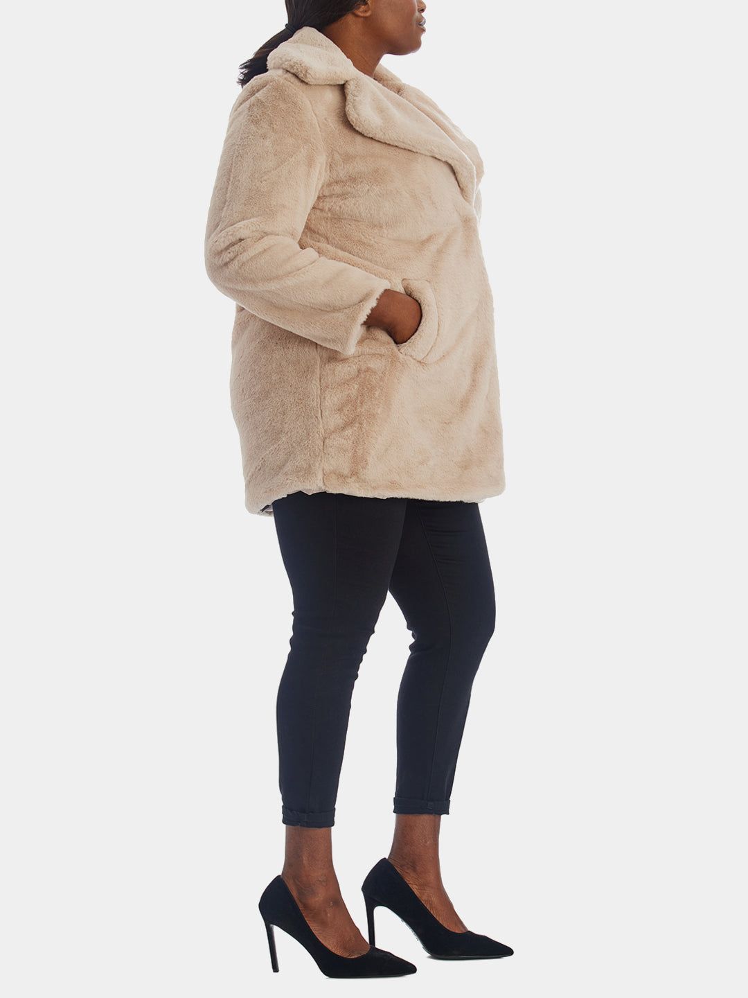 Welt Pocket Faux Fur Coat sold by Lord & Taylor product image thumbnail 4