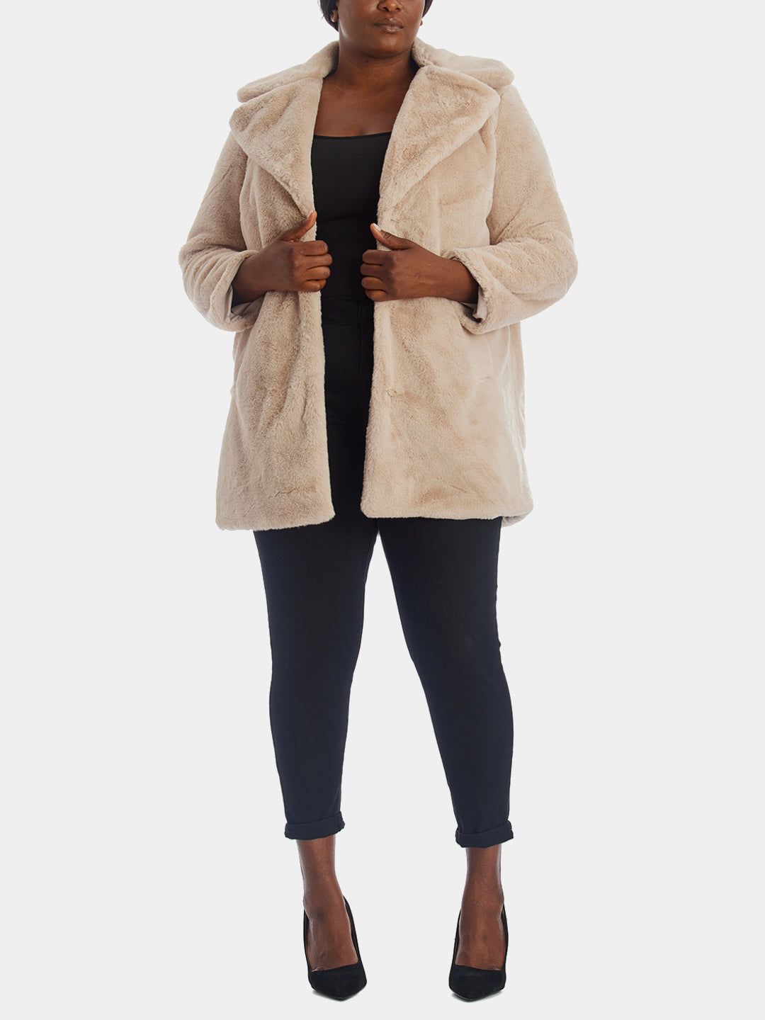 Welt Pocket Faux Fur Coat sold by Lord & Taylor