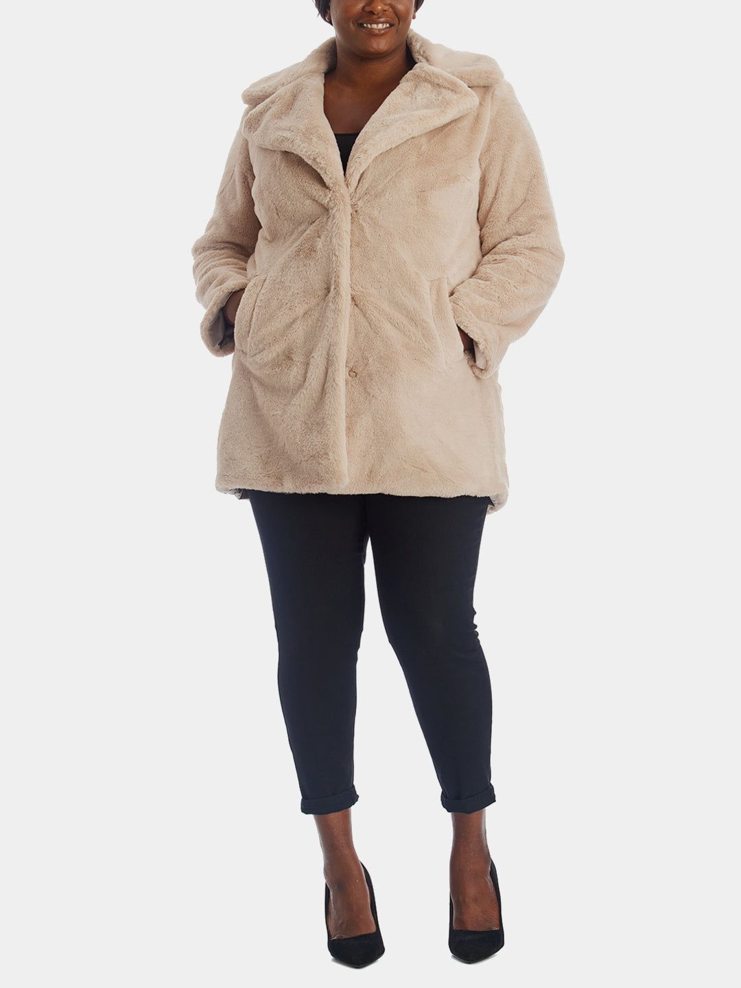 Welt Pocket Faux Fur Coat sold by Lord & Taylor product image thumbnail 2