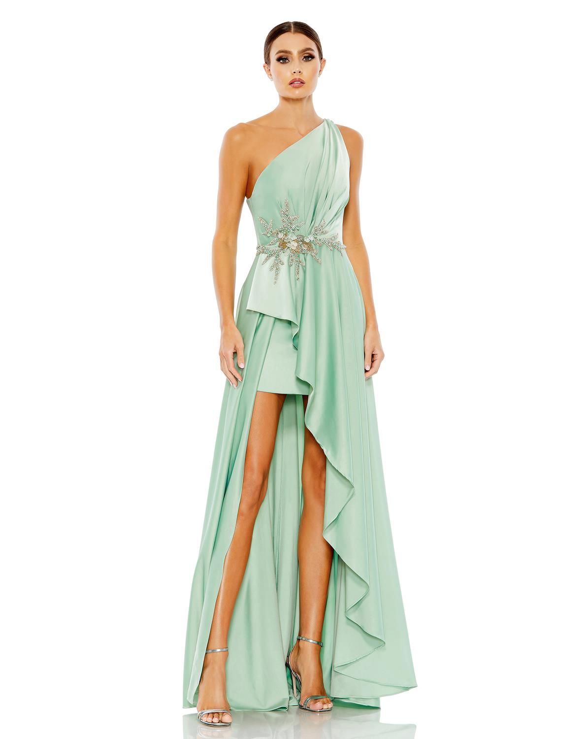 Embellished One Shoulder Asymmetrical Gown sold by Lord & Taylor product image thumbnail 4