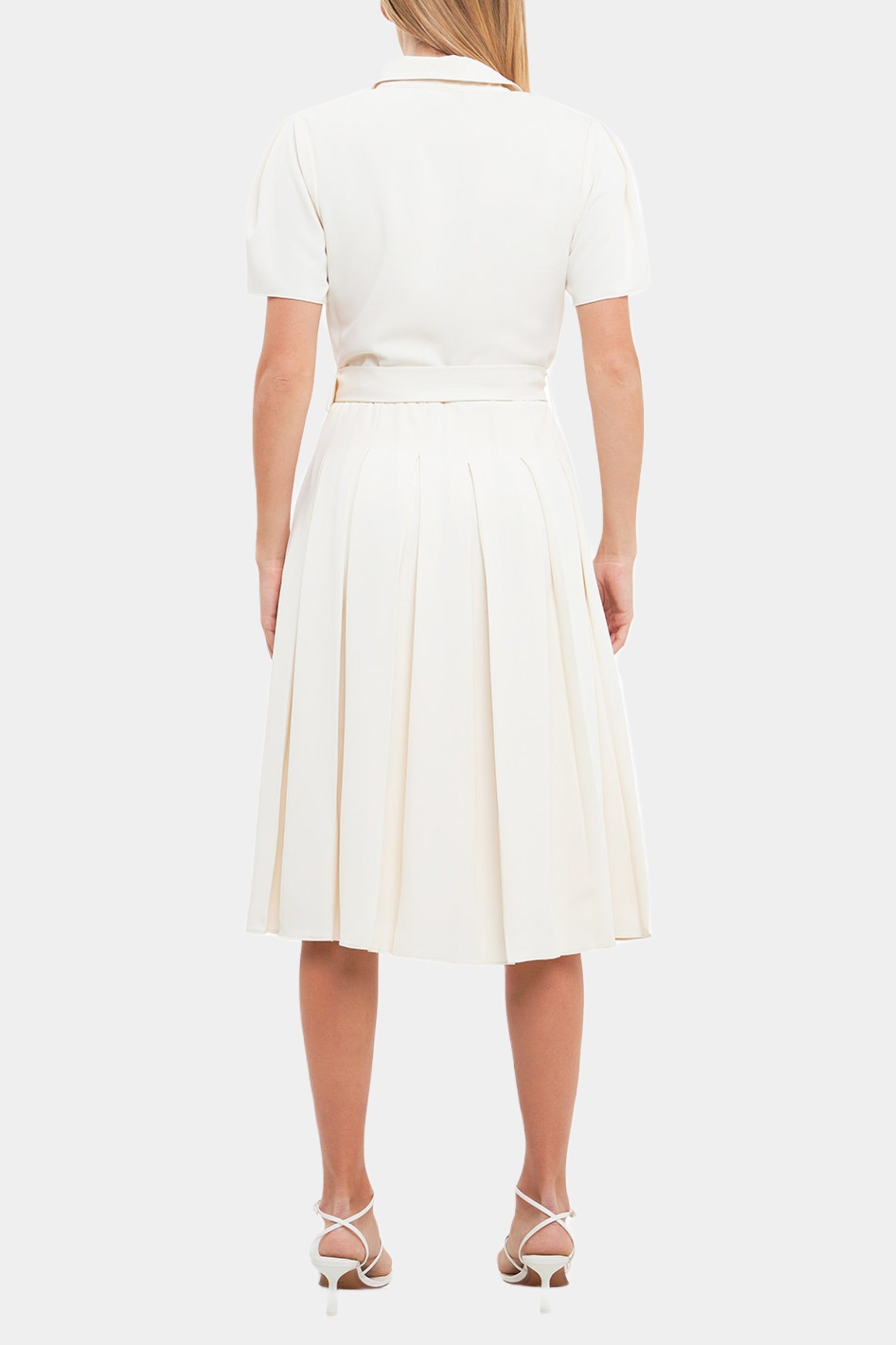 Pleated Collared Midi Dress sold by Lord & Taylor product image thumbnail 4