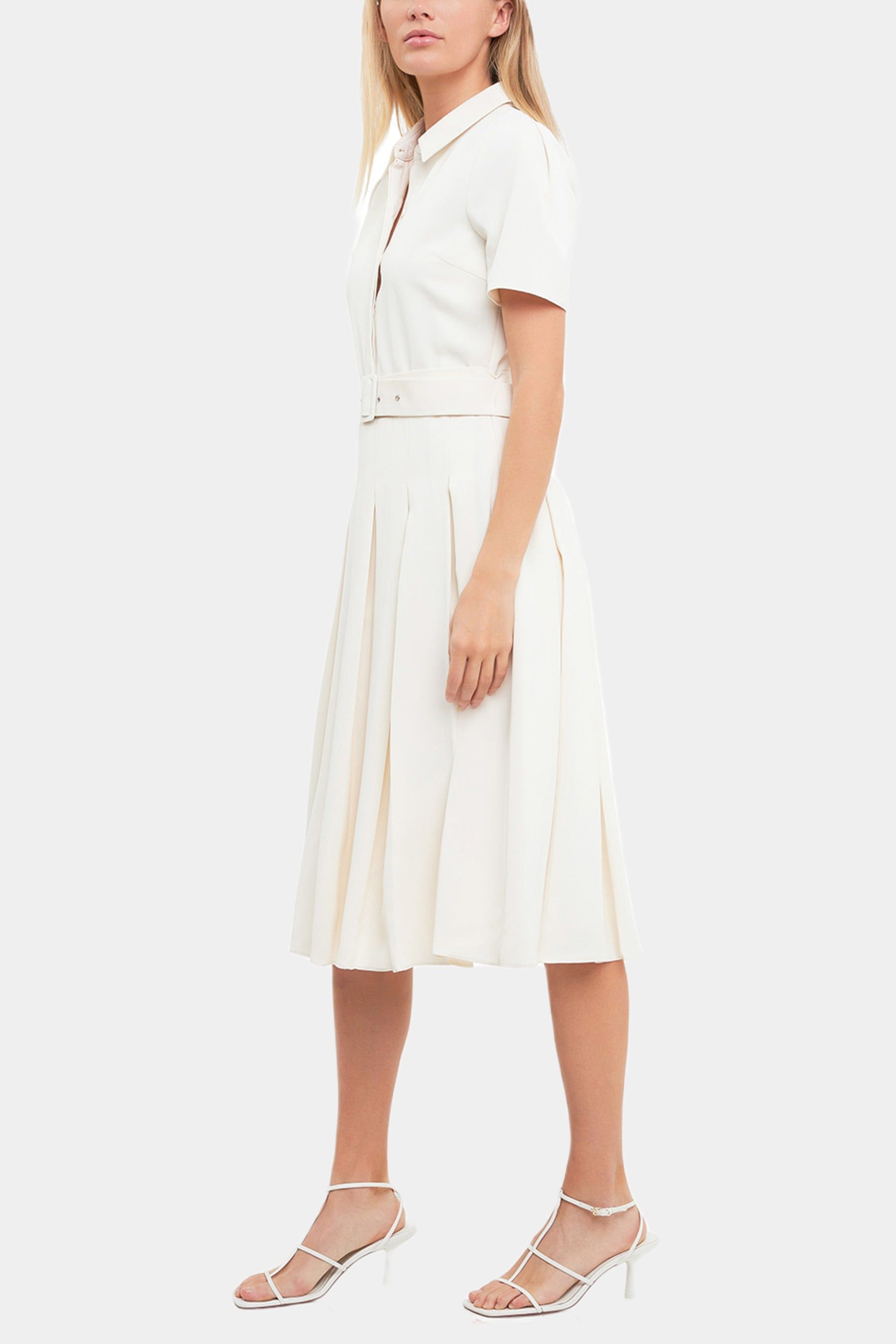 Pleated Collared Midi Dress sold by Lord & Taylor product image thumbnail 5