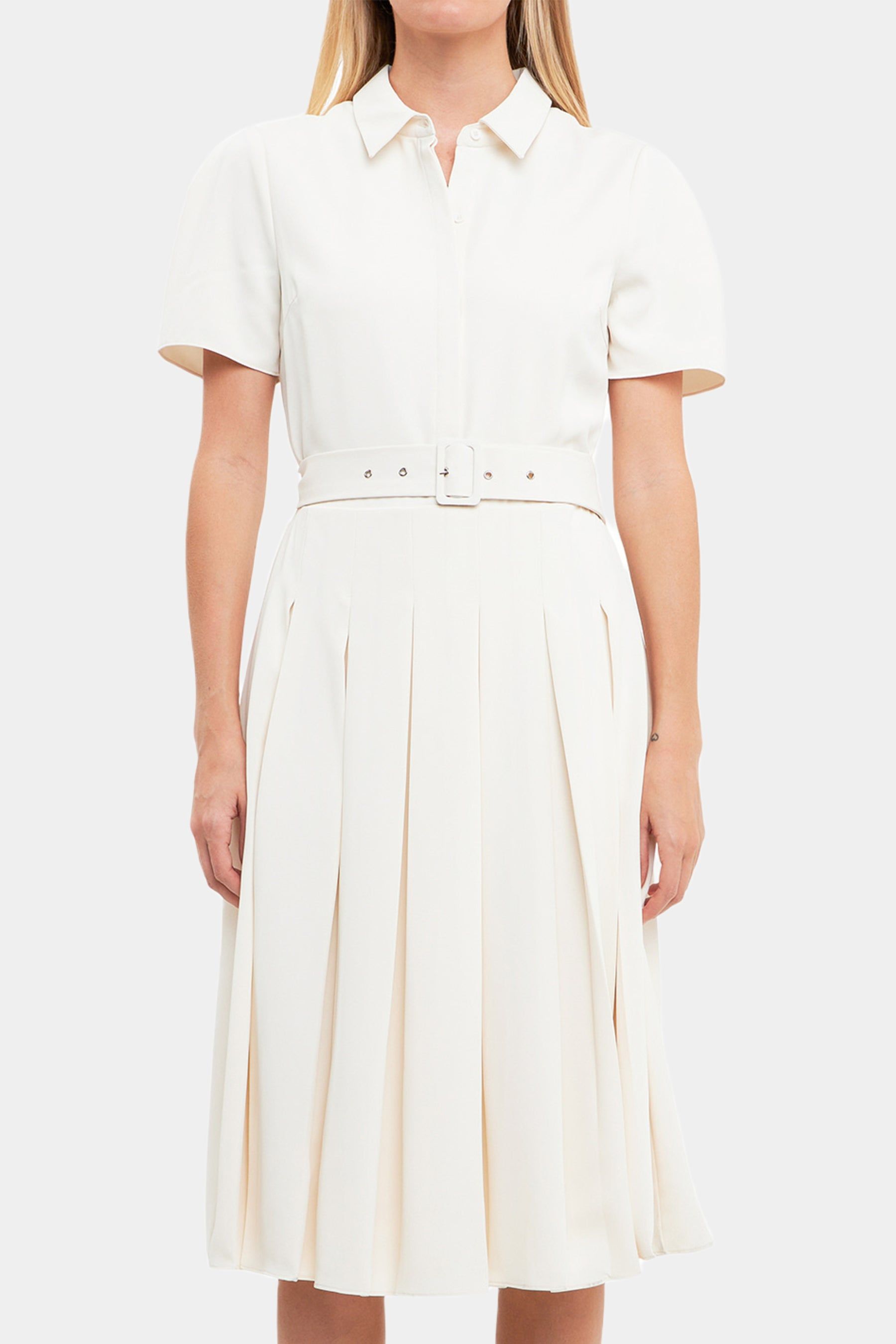 Pleated Collared Midi Dress sold by Lord & Taylor product image thumbnail 2