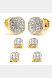 Stainless Steel Pave Crystal Stud Set sold by Lord & Taylor
