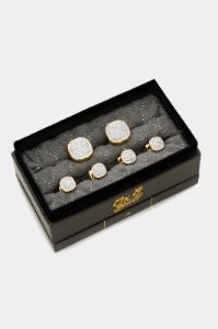 Stainless Steel Pave Crystal Stud Set sold by Lord & Taylor