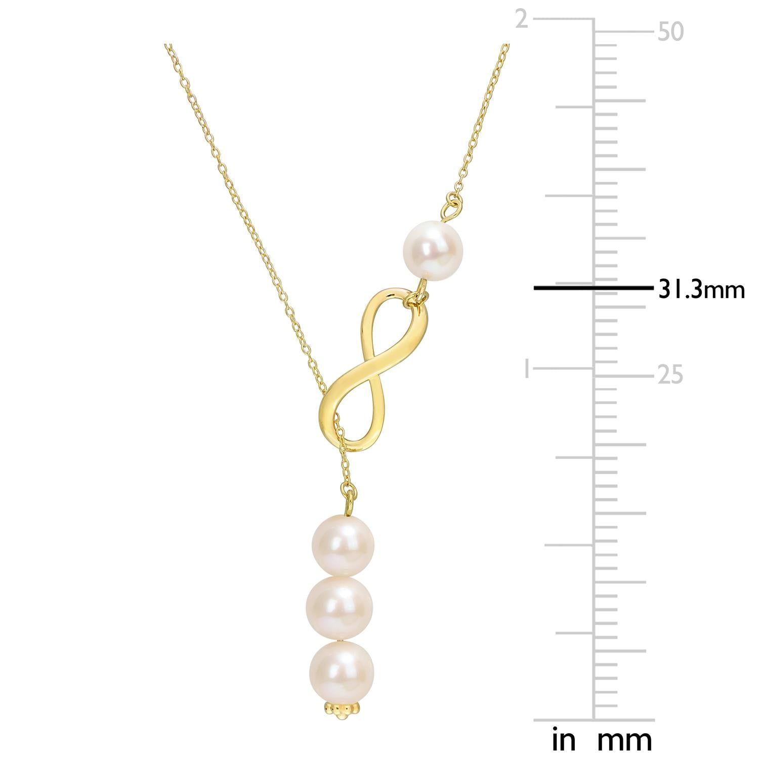 Freshwater Cultured Pearl Infinity Necklace sold by Lord & Taylor product image thumbnail 3