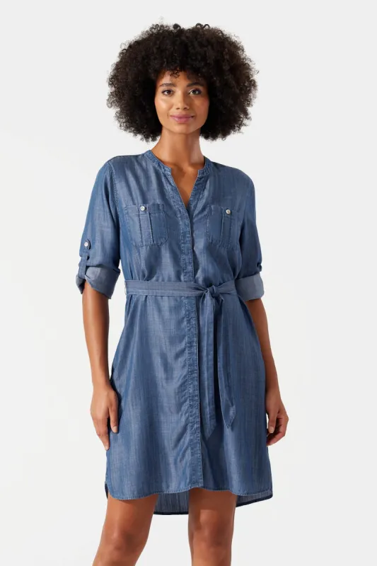 Mission Beach Indigo Long Sleeve Dress sold by Lord & Taylor