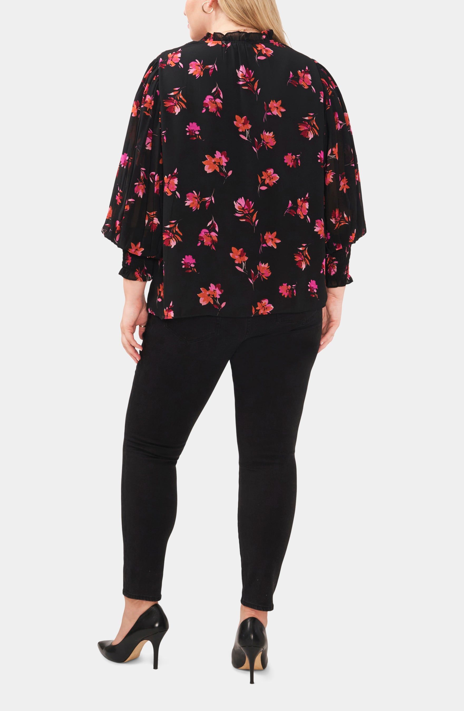 Pleated Sleeve Smocked Detail Blouse sold by Lord & Taylor product image thumbnail 5