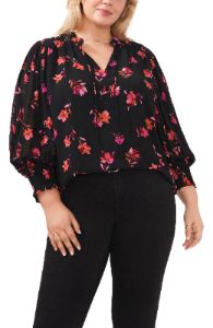 Pleated Sleeve Smocked Detail Blouse sold by Lord & Taylor
