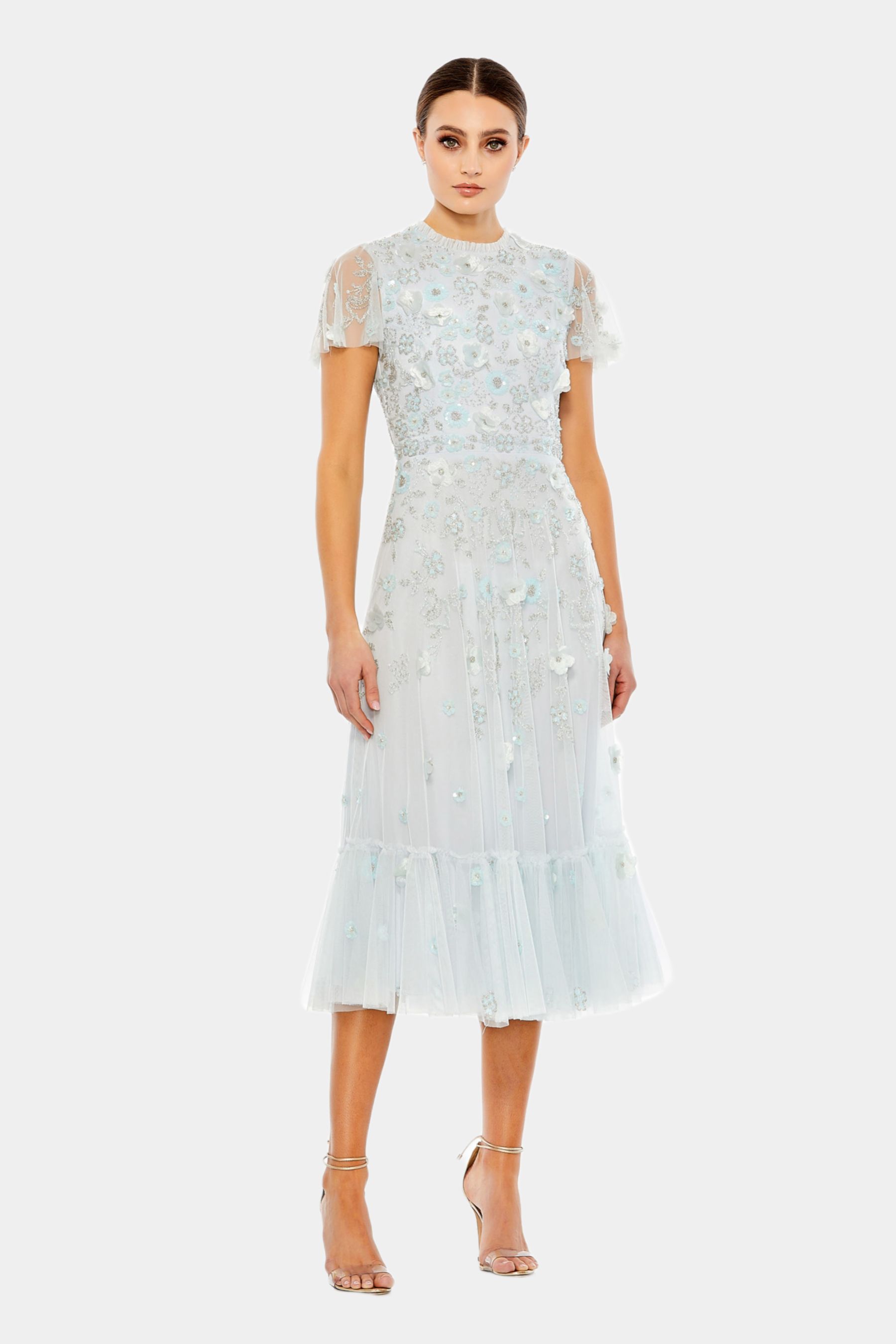 Embellished High Neck Cap Sleeve A-Line Dress sold by Lord & Taylor