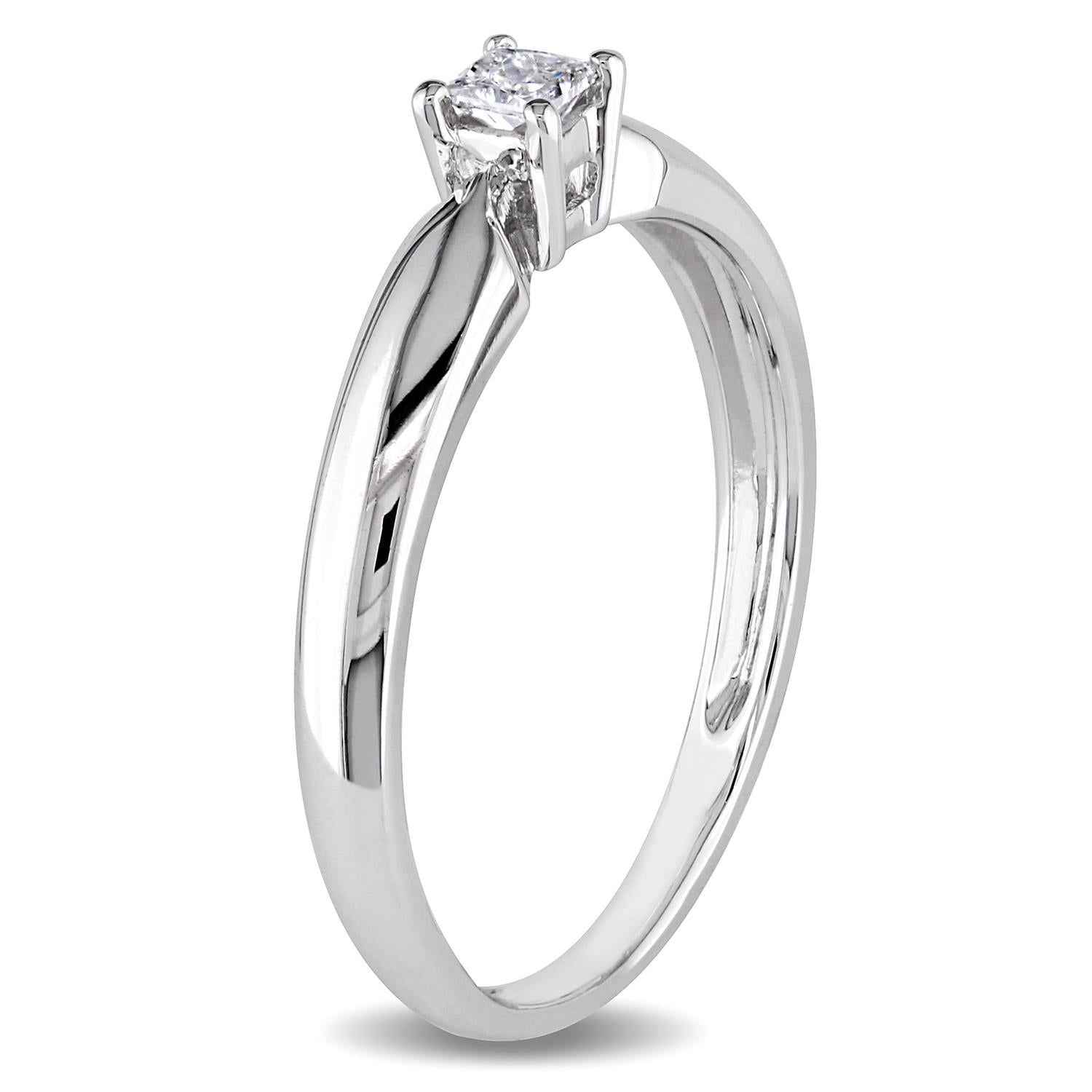 10k White Gold Diamond Princess-Cut Ring sold by Lord & Taylor product image thumbnail 2