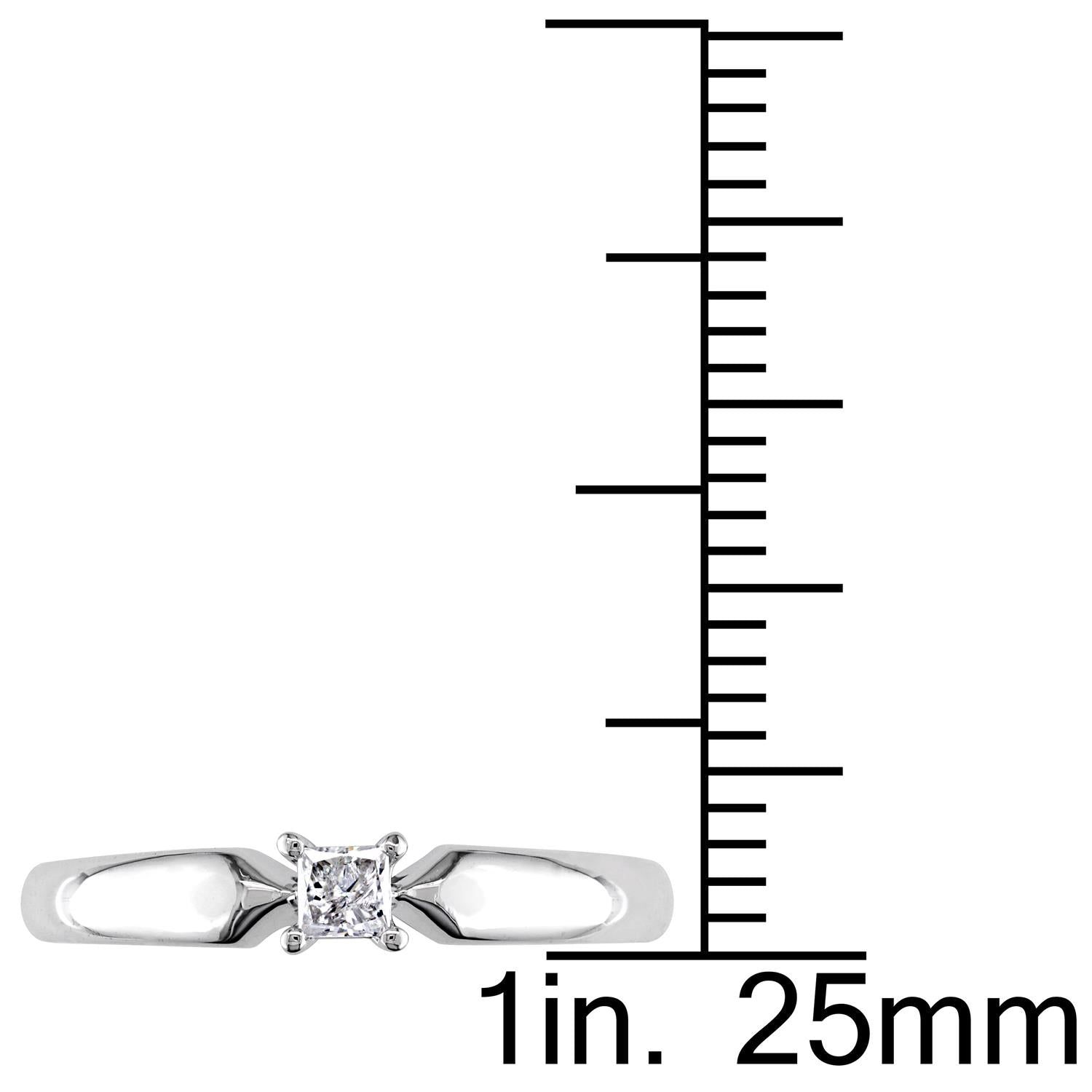 10k White Gold Diamond Princess-Cut Ring sold by Lord & Taylor product image thumbnail 3