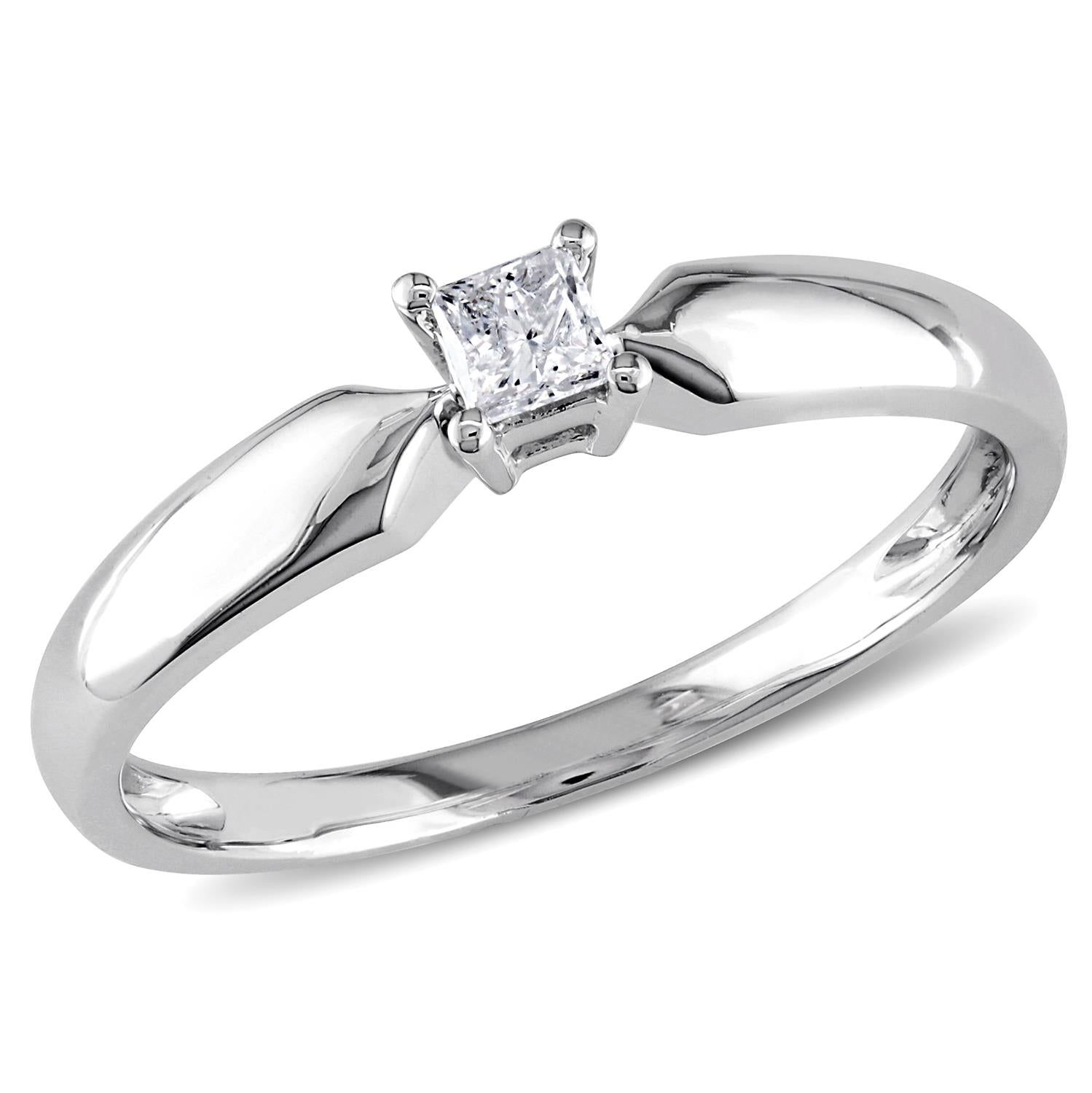 10k White Gold Diamond Princess-Cut Ring sold by Lord & Taylor