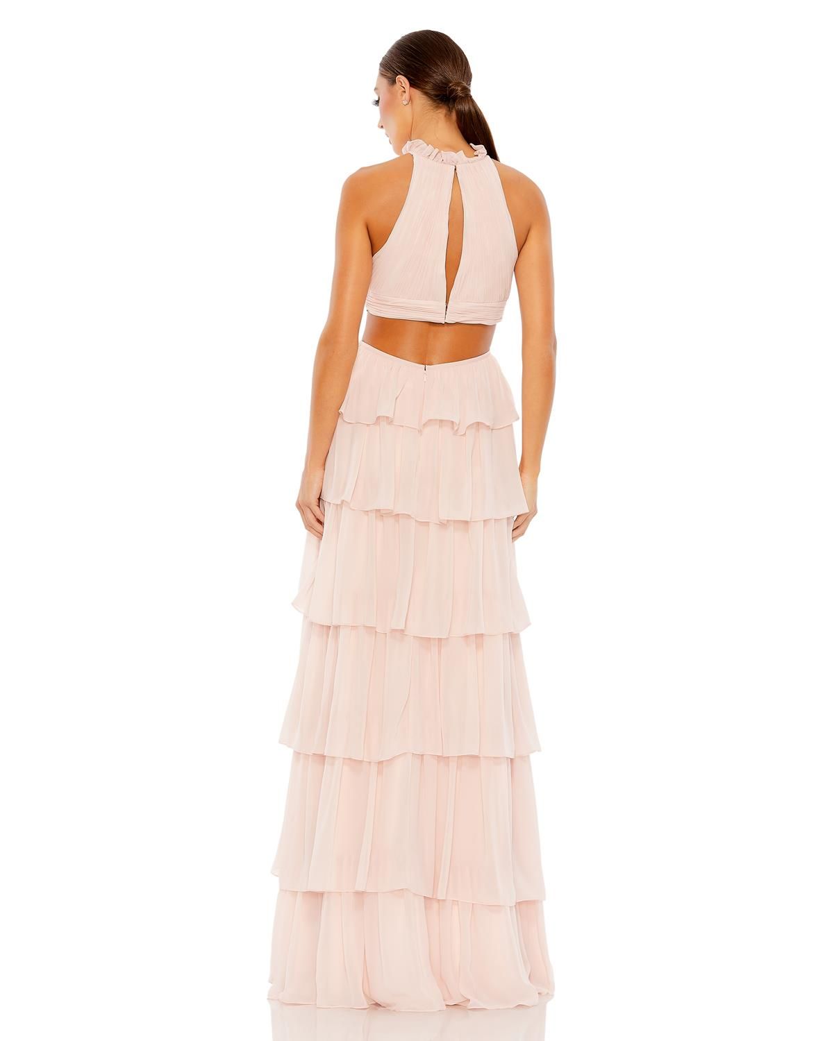 Tiered Ruffle Pleated High Neck Ball Gown sold by Lord & Taylor product image thumbnail 2