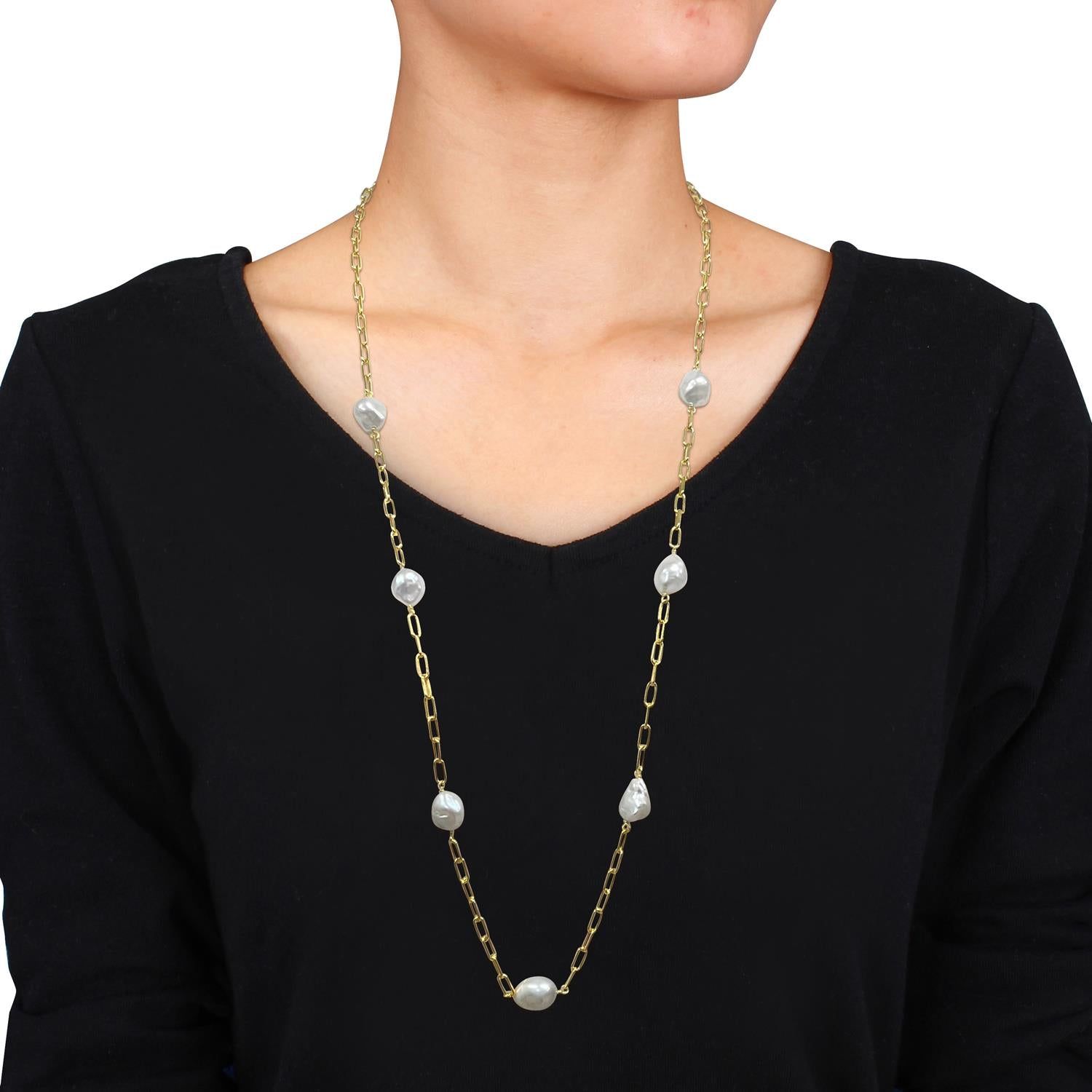 Cultured Freshwater Pearl Long Station Necklace sold by Lord & Taylor product image thumbnail 4