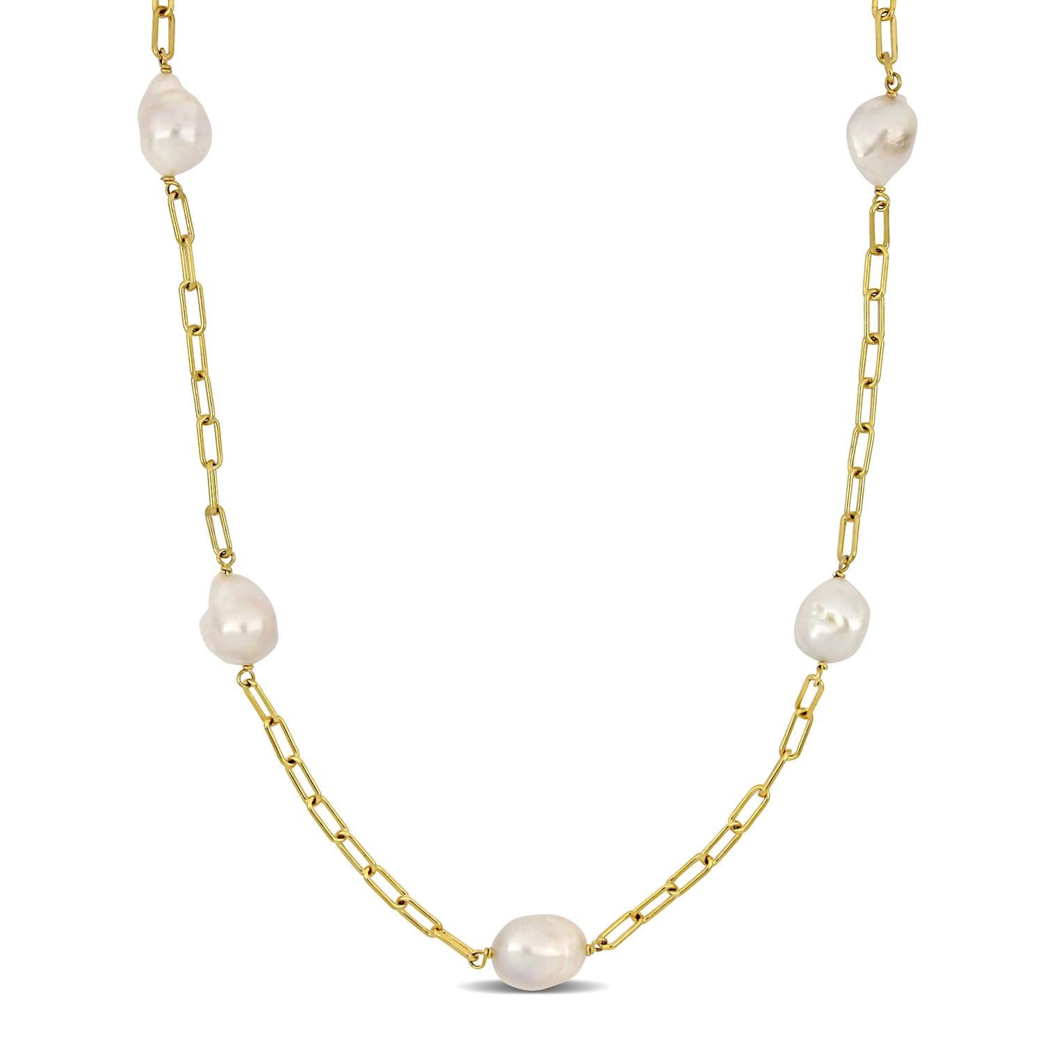 Cultured Freshwater Pearl Long Station Necklace sold by Lord & Taylor