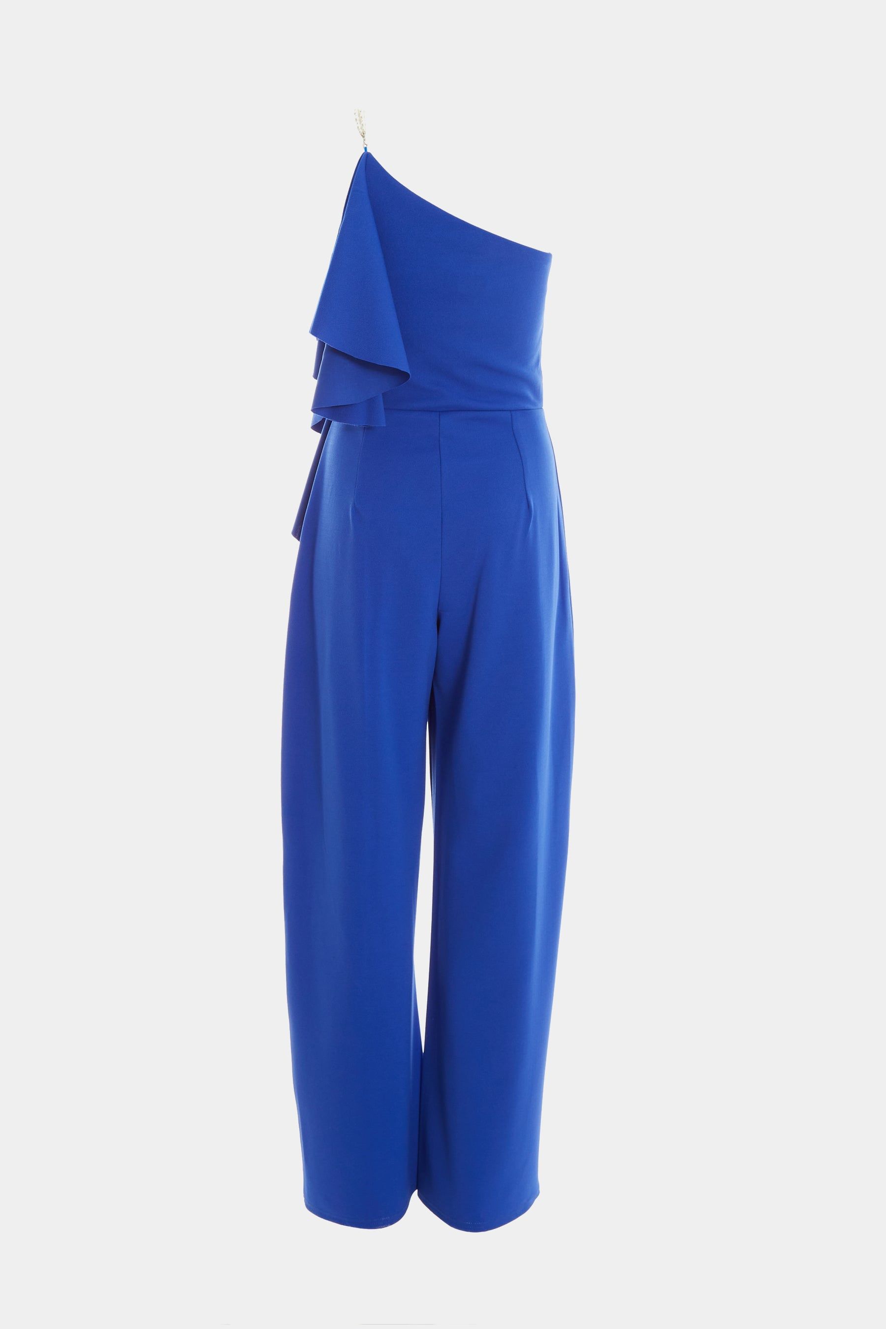 One Shoulder Frill Palazzo Jumpsuit sold by Lord & Taylor product image thumbnail 3