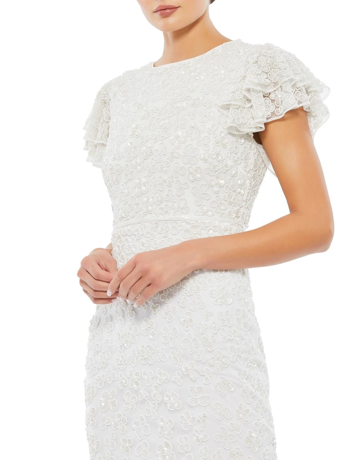 Short Sleeve Beaded Midi Dress sold by Lord & Taylor product image thumbnail 4