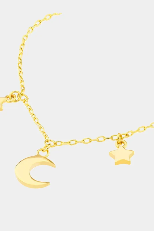 Crescent Moon & Star Drop Necklace sold by Lord & Taylor