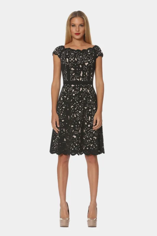 Off The Shoulder Laser Cut Dress sold by Lord & Taylor