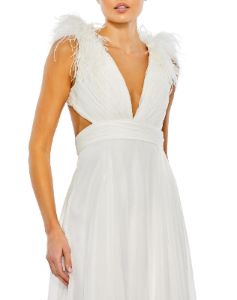 Ostrich Feather A Line Gown sold by Lord & Taylor