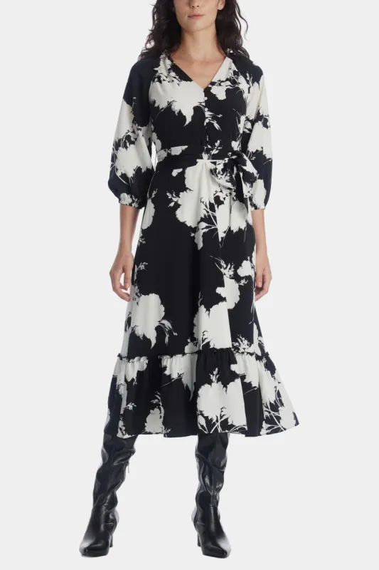 Floral Printed Silky Crepe Midi Dress sold by Lord & Taylor