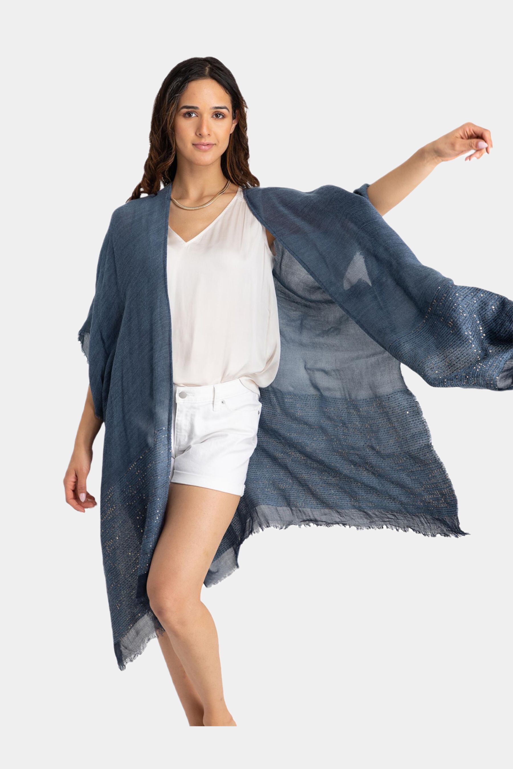 Shimmer Lightweight Ruana sold by Lord & Taylor product image thumbnail 12