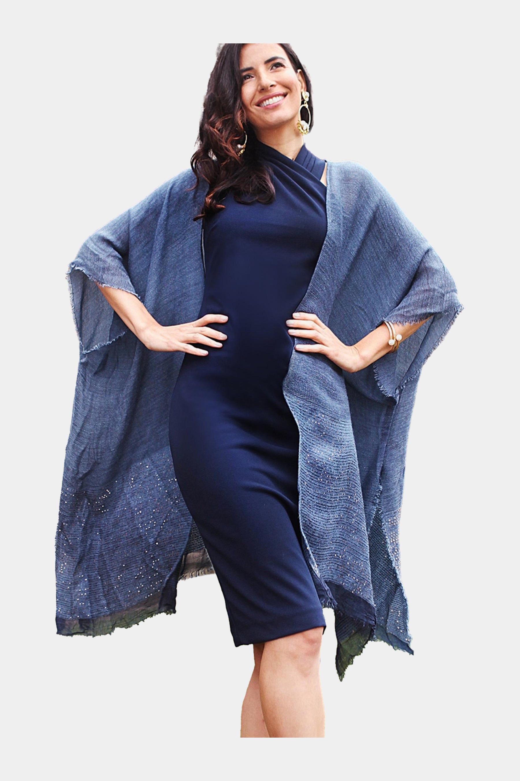 Shimmer Lightweight Ruana sold by Lord & Taylor product image thumbnail 9