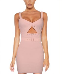 Belt Cutout Bodycon Stretch Midi Bandage Dress sold by Lord & Taylor