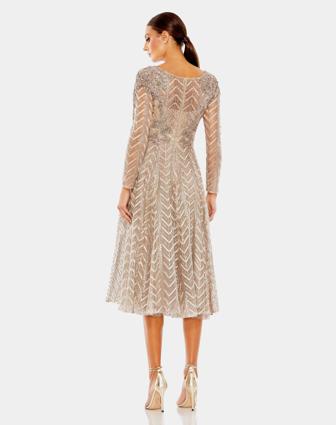 Embellished Long Sleeve Wrap Over Dress sold by Lord & Taylor product image thumbnail 6