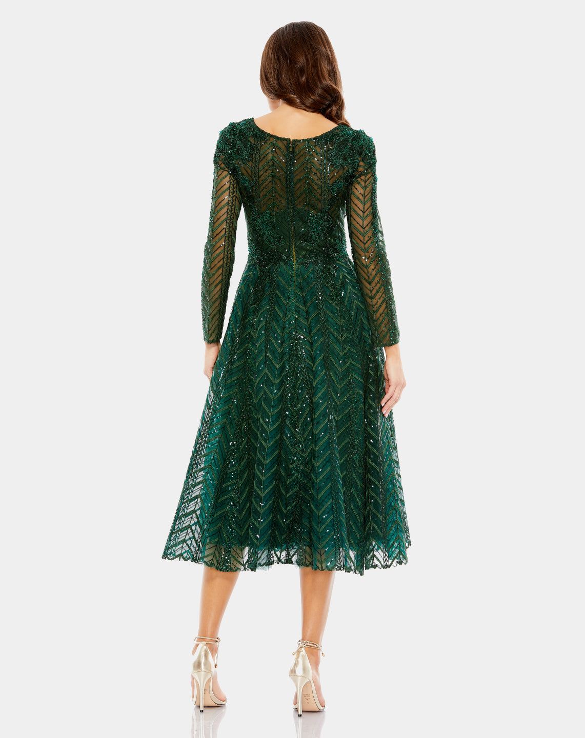Embellished Long Sleeve Wrap Over Dress sold by Lord & Taylor product image thumbnail 3