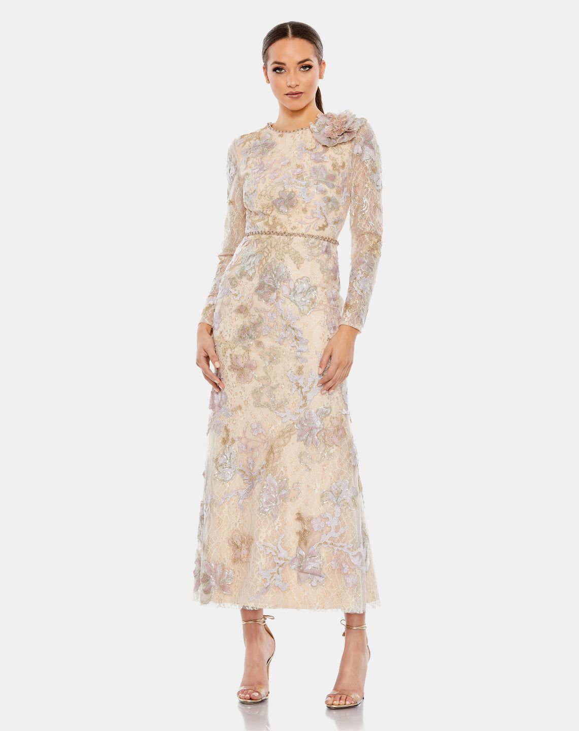 Embellished High Neck Long Sleeve Dress sold by Lord & Taylor