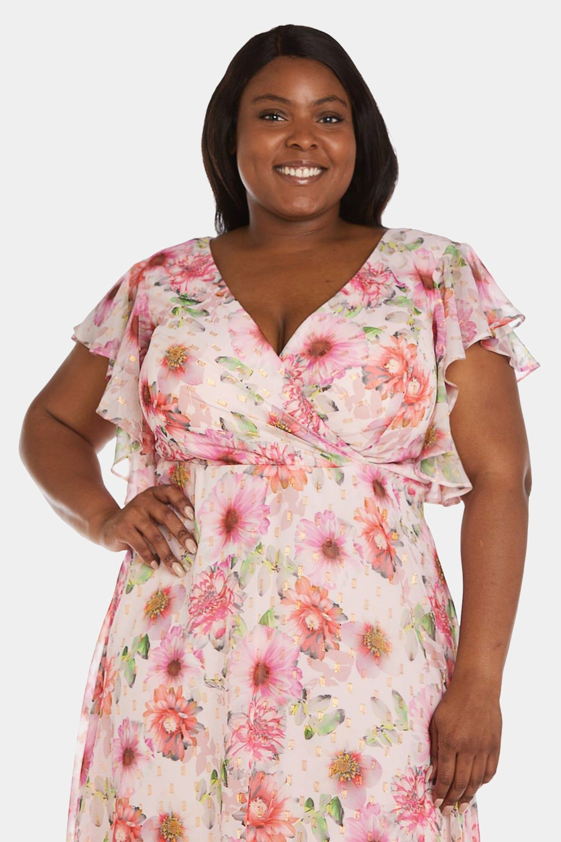 Halter Ruched Waist Veil Maxi Dress sold by Lord & Taylor product image thumbnail 4