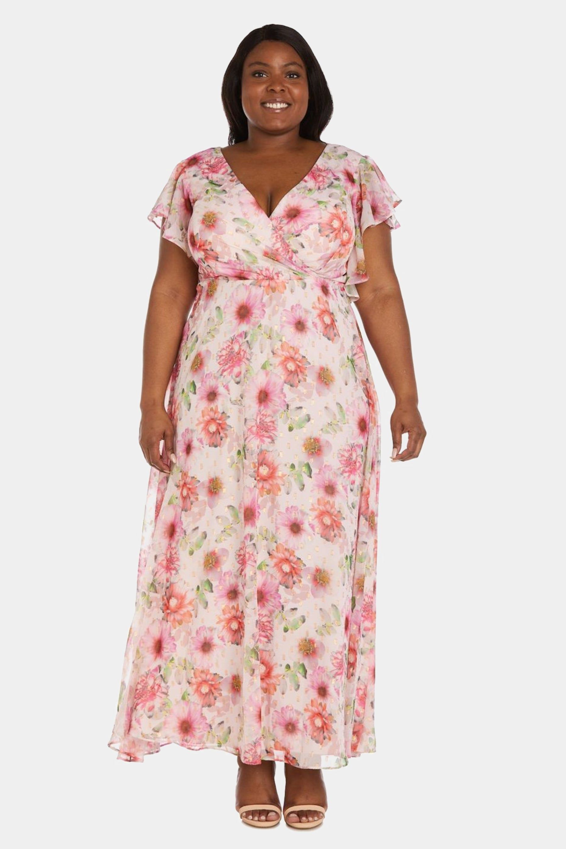 Halter Ruched Waist Veil Maxi Dress sold by Lord & Taylor