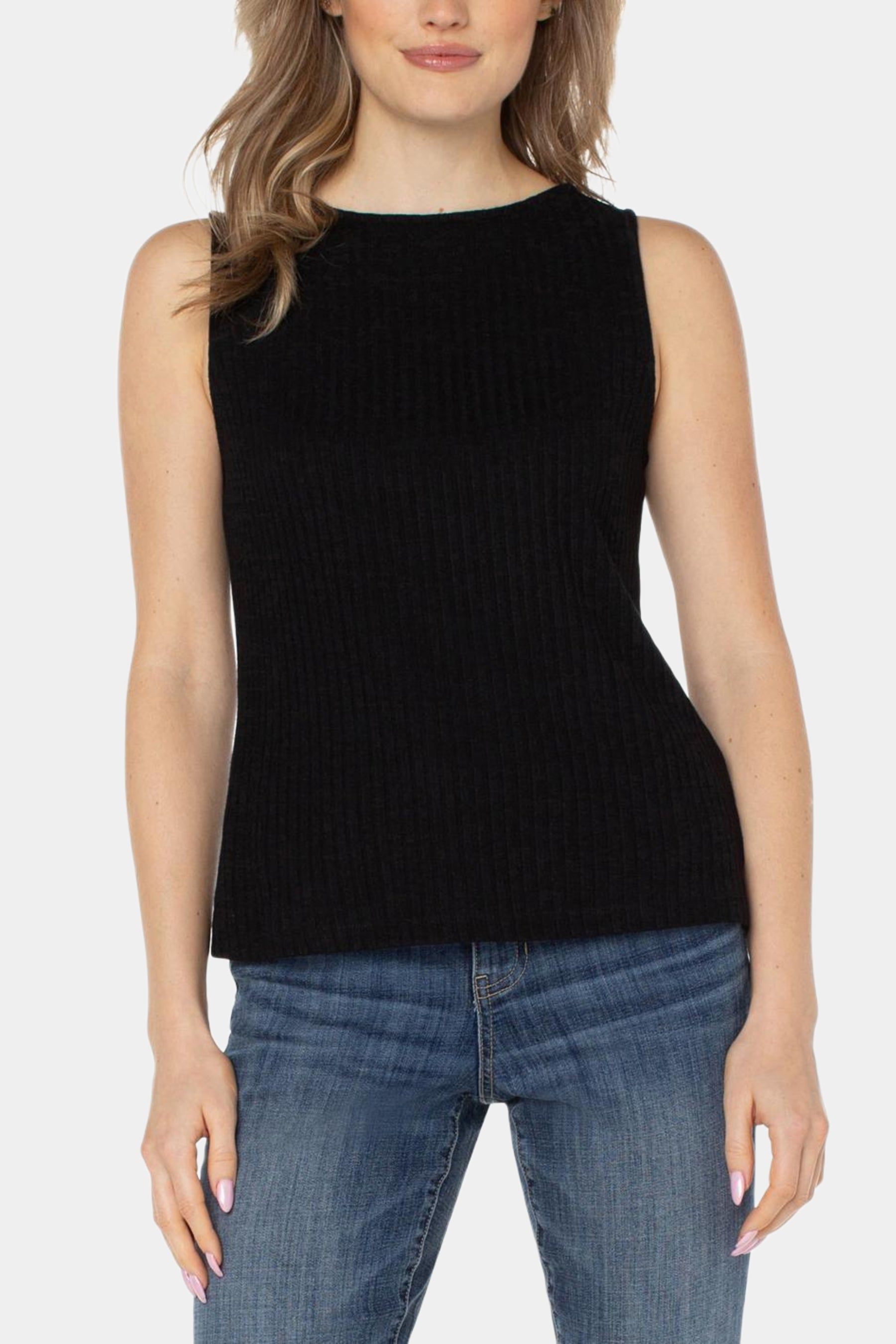 Boat Neck Rib Knit Top sold by Lord & Taylor product image thumbnail 3