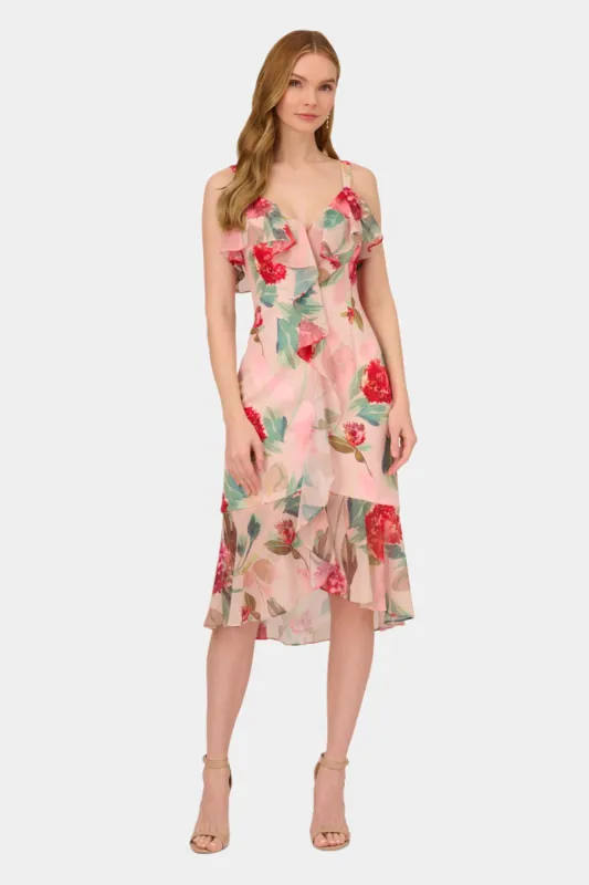 Ruffled Floral Midi Dress sold by Lord & Taylor