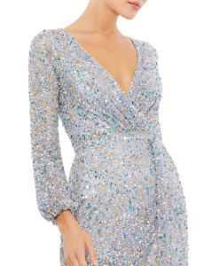 Long Sleeve Wrap Gown sold by Lord & Taylor