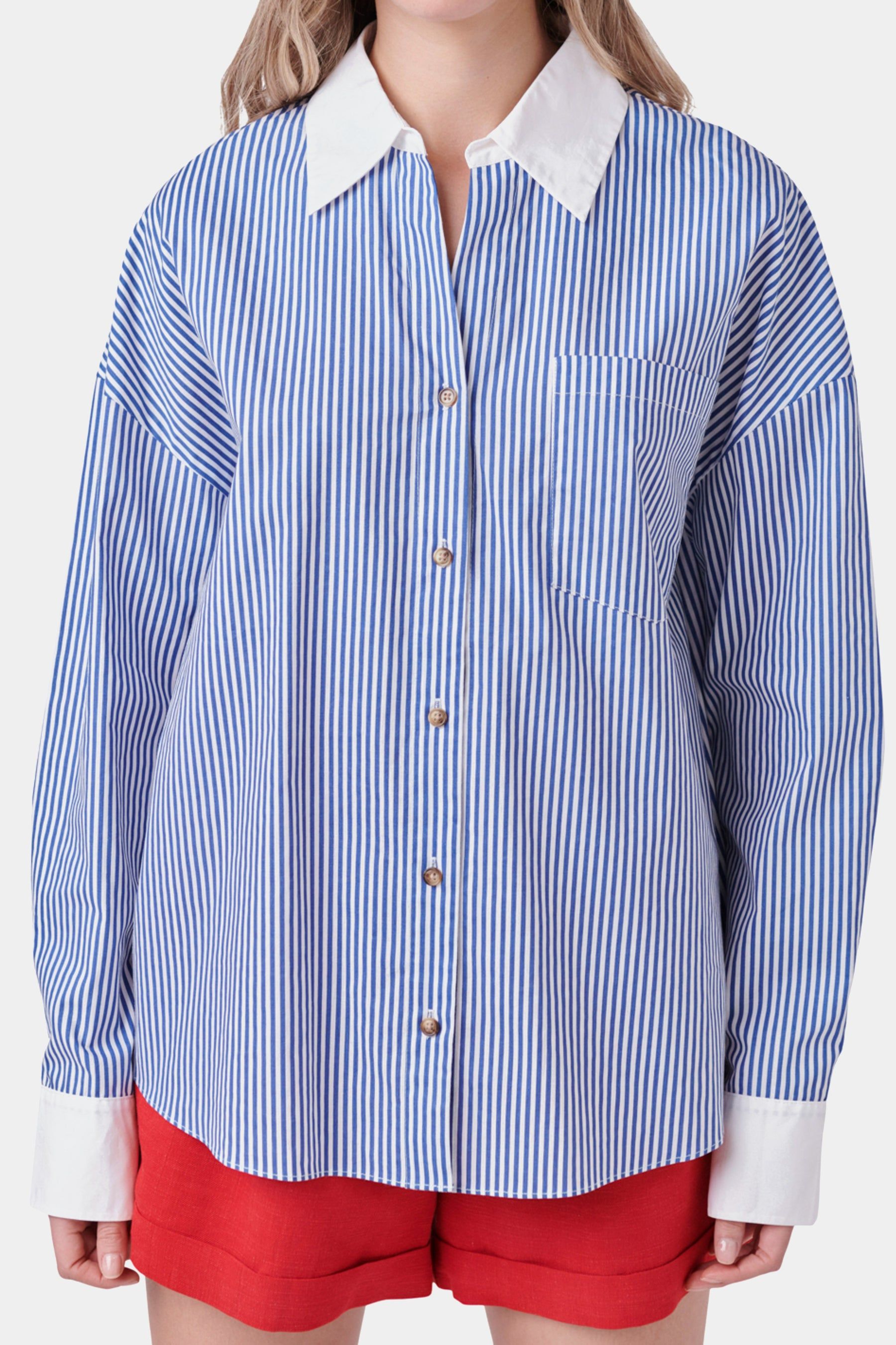 Striped Poplin Shirt sold by Lord & Taylor product image thumbnail 4