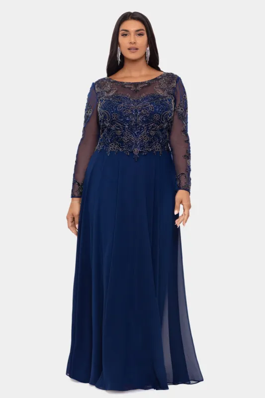 Long Chiffon Skirt Beaded Top Dress sold by Lord & Taylor