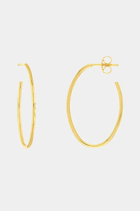 Thin Oval Post Back Hoop Earrings sold by Lord & Taylor