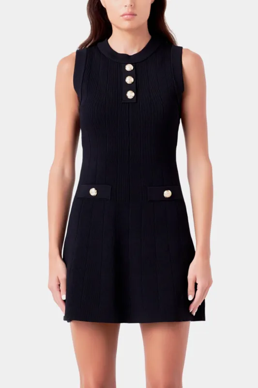 Shank Button Knit Mini Dress sold by Lord & Taylor