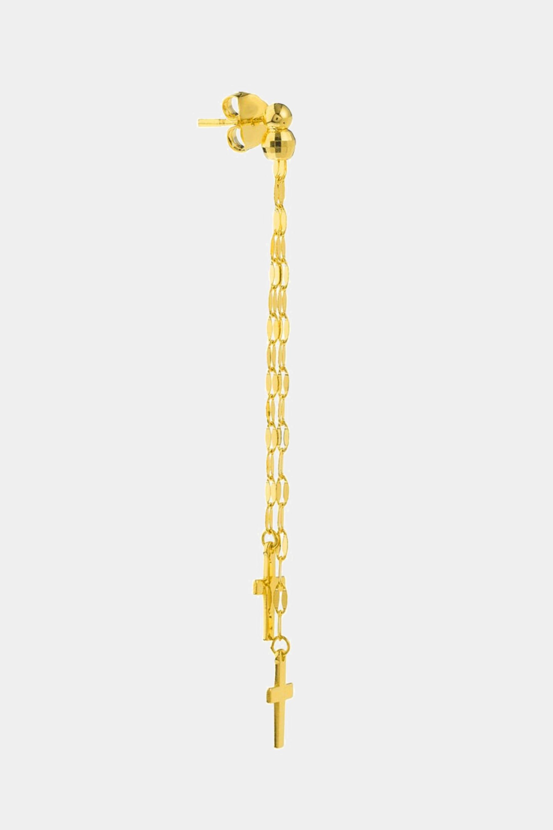 Polished Double Strand Dangle Cross Earrings sold by Lord & Taylor product image thumbnail 3