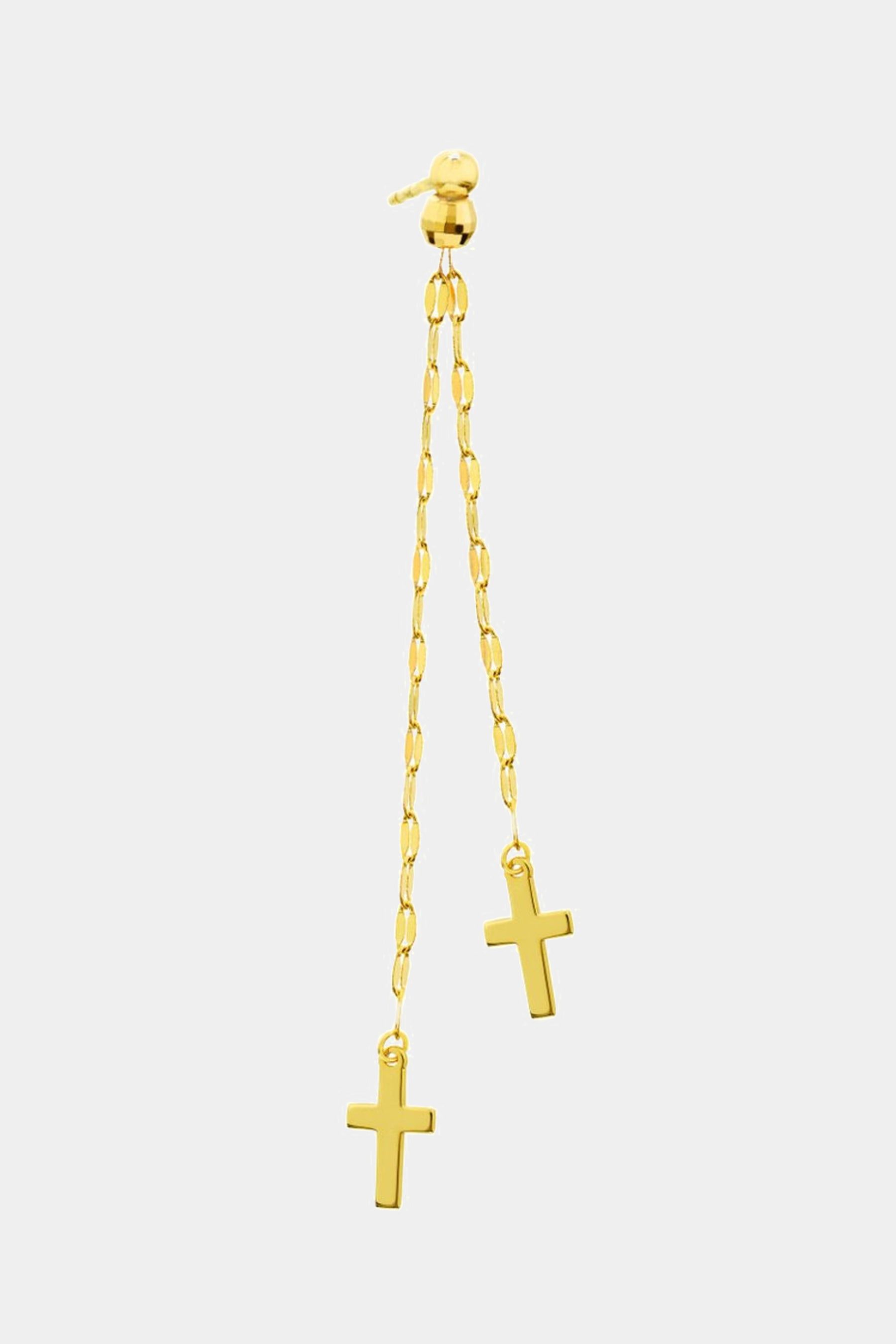 Polished Double Strand Dangle Cross Earrings sold by Lord & Taylor product image thumbnail 4