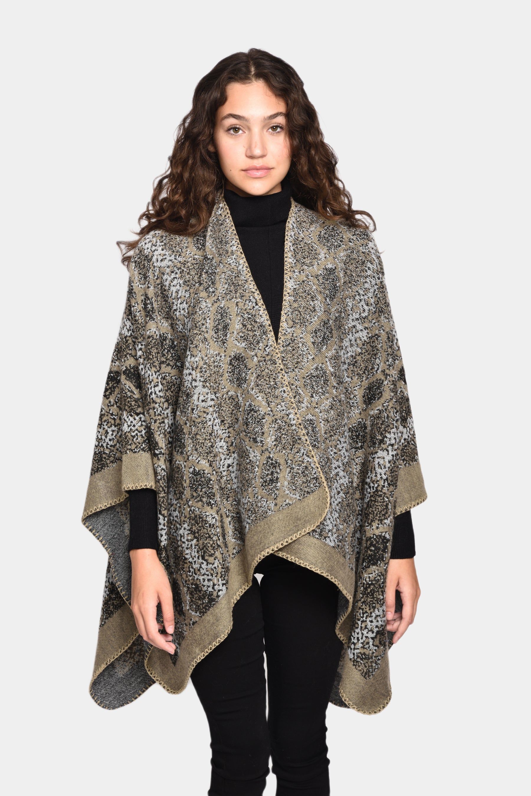 Reversible Printed Ruana sold by Lord & Taylor