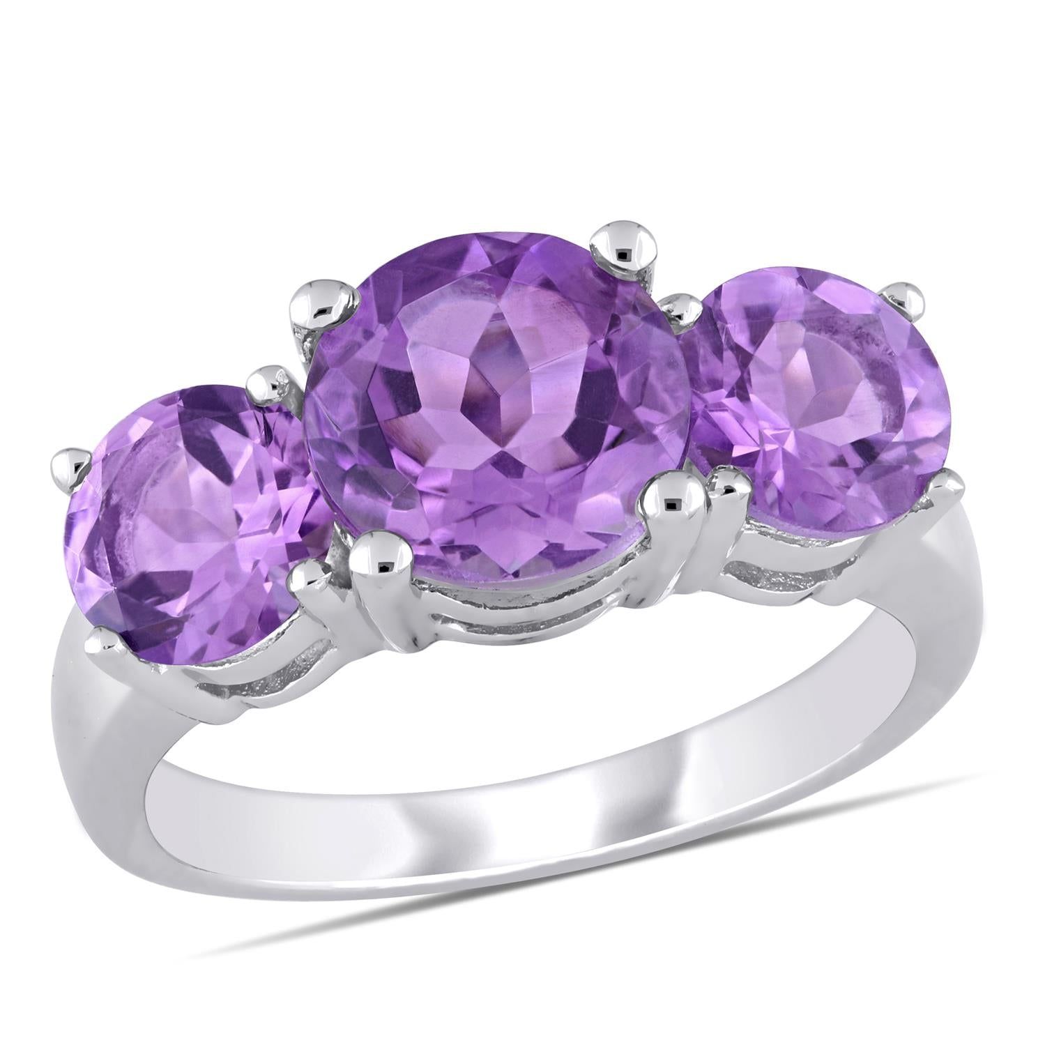 Amethyst 3-Stone Ring sold by Lord & Taylor product image thumbnail 6