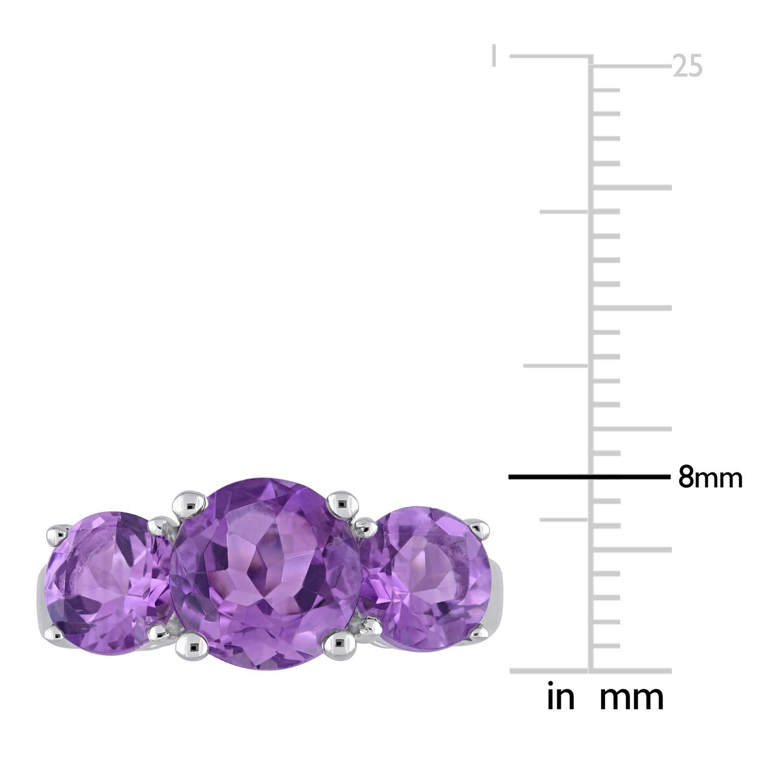 Amethyst 3-Stone Ring sold by Lord & Taylor product image thumbnail 4