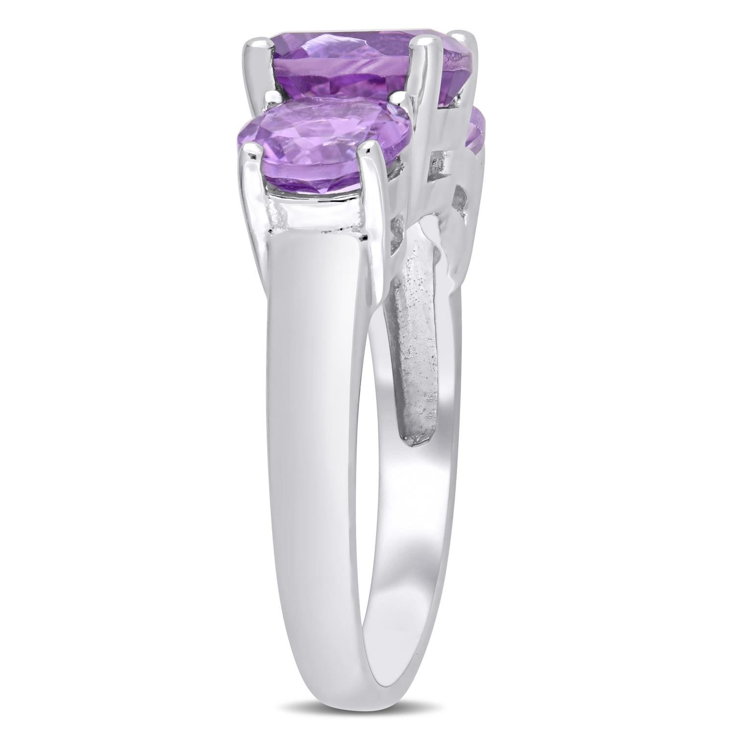 Amethyst 3-Stone Ring sold by Lord & Taylor product image thumbnail 2