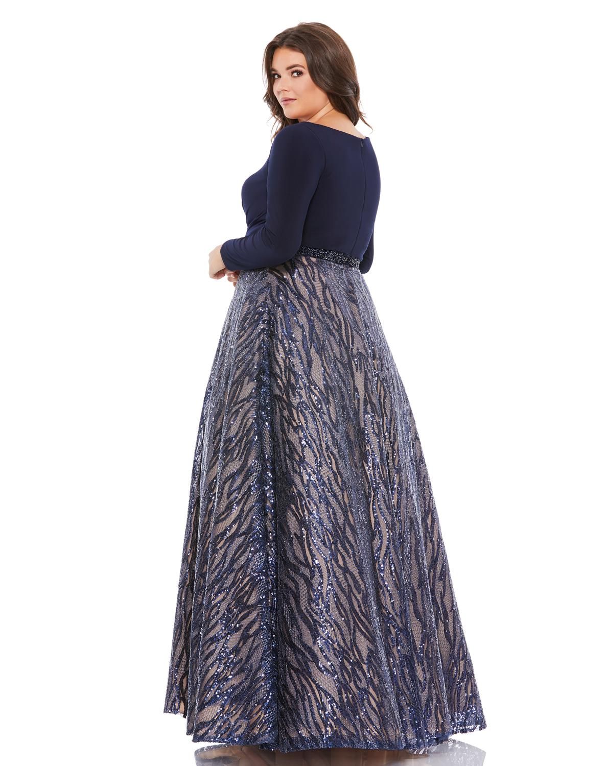 Long Sleeve A-Line Gown sold by Lord & Taylor product image thumbnail 2