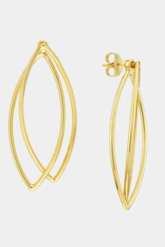 Marquise Post Back Loop Earrings sold by Lord & Taylor